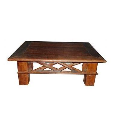 Imagem de Mesa de Centro Rústica Bull em Madeira de Demolição - Cód 347