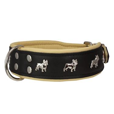 Imagem de Coleira para cachorro acolchoada de couro macio Dogs My Love Real Leather BulldogDogs My Love 19"-22" Neck; 2" Wide multicor Z-305-1.2