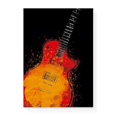 Imagem de Arte Maníacos Quadro Decorativo em Tela Canvas Guitarra Color Canto - 23x16,25cm