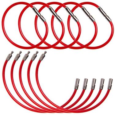 Imagem de Aeroflex Chaveiros de aço vermelho de 12,7 cm, Vermelho, 5" inch