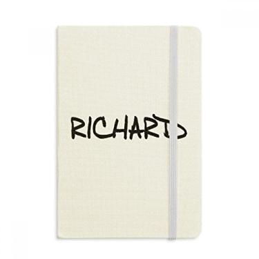 Imagem de Caderno de anotações especiais com nome inglês RICHARD oficial de tecido capa dura para diário clássico