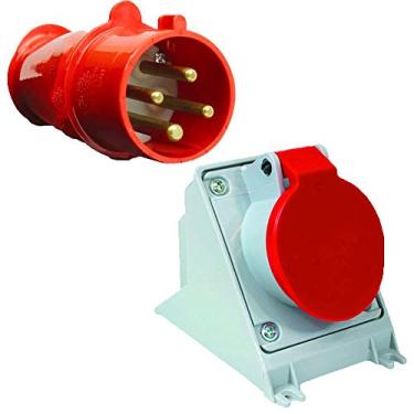 Imagem de Conjunto Industrial Tomada + Plug Steck 3P+T 32a VM Newkon