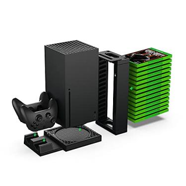 Imagem de TwiHill A Base De Carregamento Multifuncional é Adequada Para Console Xbox Series X, Carregador De Alça Xbox Series X + Rack De Armazenamento De Disco, Xbox Series X