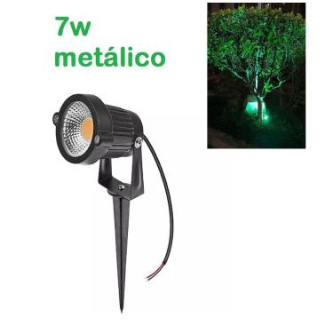 Imagem de Espeto luminaria spot Led jardim 7w verde