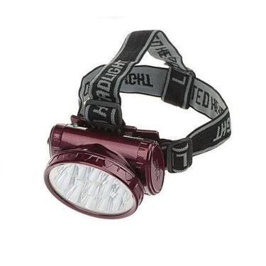 Imagem de Lanterna Cabeça 13 Led Cree Recarregavel Bivolt Trilha Bike Pesca Reparo C/ 2 Modos