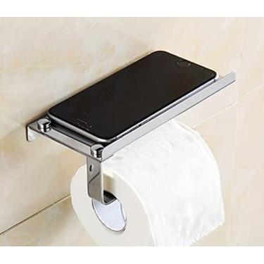 Imagem de Conjunto de ferragens de banheiro de prata polida Anel de toalha de latão sólido Suporte para secador de cabelo montado na parede com acessórios de cristal para banheiro, suporte para papel higiênico