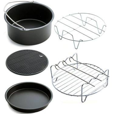 Imagem de 5pcs Air Fryer Acessórios Fryer Basket Assando Pizza Grill P
