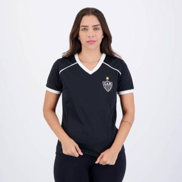 Imagem de Camisa Atlético Mineiro Lawn Feminina Preta - Braziline