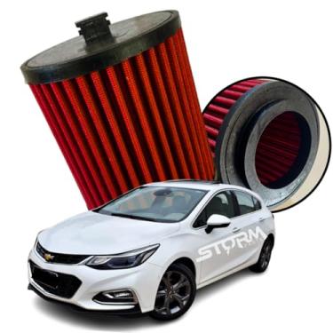 Imagem de Filtro de Ar Esportivo Cruze motor 1.4 Turbo Ano 2016 A 2023 Lt Ltz Premier Sport6 Rs Lt LTZ Sedan RS Premier Ecotec Midnight Black Bow Tie