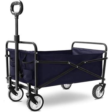 Imagem de NStorage Trolleys Carrinho de jardim dobrável Carrinho de compras multifuncional para trabalho pesado para exterior (cor: azul) (azul) hopeful