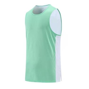 Imagem de Camiseta regata masculina Active Vest Body Shaper Muscle Fitness Slimming Workout Loose Fit Compressão, Verde-claro, 3G