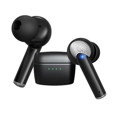 Imagem de pumosilei Fone de ouvido sem fio com cancelamento de ruído ativo fone de ouvido estéreo bluetooth 5.3 fone de ouvido de baixo profundo tempo de reprodução de 42h para iphone Android (preto)