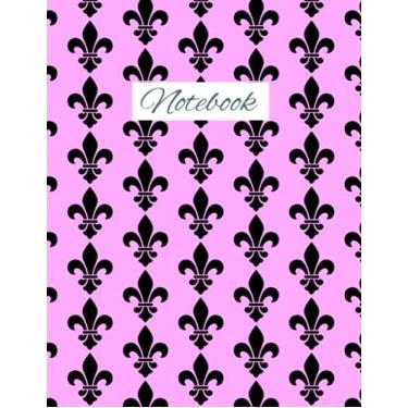 Imagem de Caderno rosa flor de lis livro de redação livro dos sonhos: caderno rosa feminino fofo flor de lis