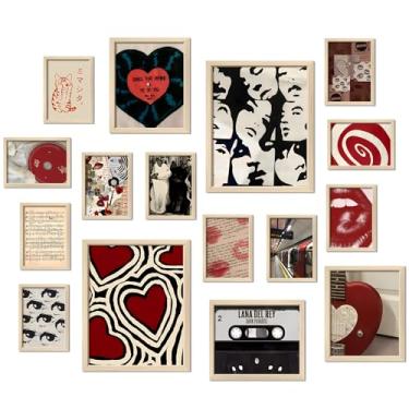 Imagem de ANERZA 16 Peças de Decoração de Quarto de Menina, Impressões de Arte de Parede Y2k, Pôsteres de Coquete para Estética de Quarto, Kit de Colagem de Parede Fotos para Sala