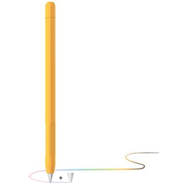Imagem de YINVA Capa para Apple Pencil Grip para Apple Pencil Acessórios Suporte para Apple Pencil 1ª geração Capa para Apple Pencil com capa protetora para iPad Pencil (laranja)