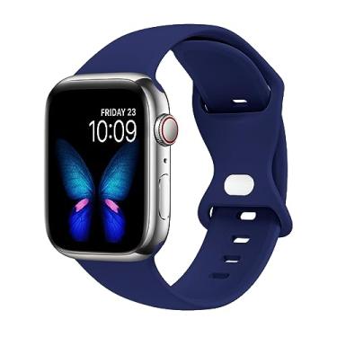 Imagem de Tighesen Pulseiras esportivas compatíveis com Apple Watch Ultra 2/Ultra SE séries 10/9/8/7/6/5/4/3/2/1 de 38 mm, 40 mm, 41 mm, 42 mm, 44 mm, 45 mm, 46 mm, 49 mm, P/M M/G para mulheres/homens,