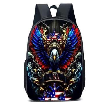 Imagem de MOCHILA ESCOLA INFANTIL JUVENIL ANIME GAVIÃO COLORIDO USA-Unissex