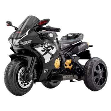 Imagem de Brinqkids Mini Moto Elétrica Esportiva 6v com Luz de Led e Som Música (Preto)