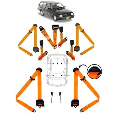 Imagem de Kit cinto de segurança COMPLETO para CHEVROLET MARAJO + fechos - HCML,