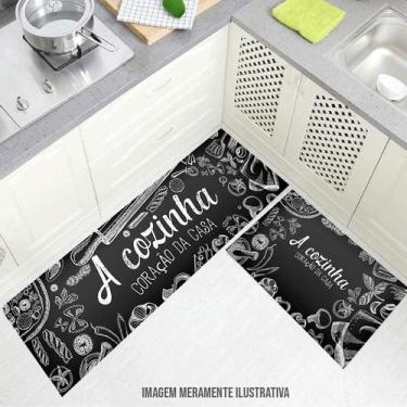Imagem de kit cozinha passadeira Lousa Para Cozinha 120x40cm 60x40cm - Deluzz