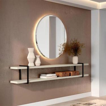 Imagem de Prateleira Multiuso 180cm com Suporte em Metal 100% MDF - Casa Lar Inc