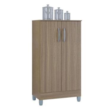 Imagem de Armário Multiuso 2 Portas Pequeno Castanho - Poquema - Poquema Industr