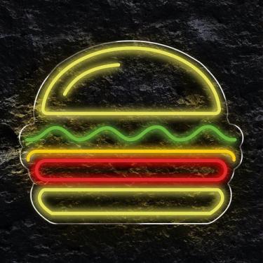 Imagem de Painel Neon Led Hamburguer Decoração Lanchonete - letreiro personaliza