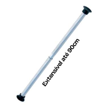 Imagem de Bastão Varão Tubo Extensível Regulável para Cortina de Box Banheiro Pi