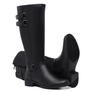 Imagem de Bota Feminina Cano Longo Montaria Salto Baixo De Ziper 11051-Feminino
