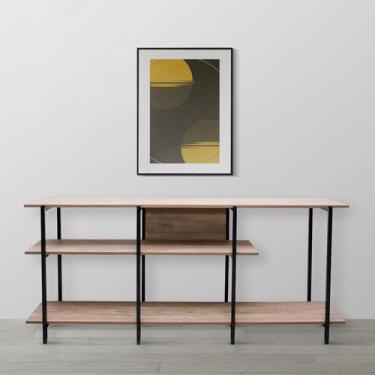 Imagem de Rack Bancada Industrial Lisboa 3 prateleiras Inspire House Louro freij