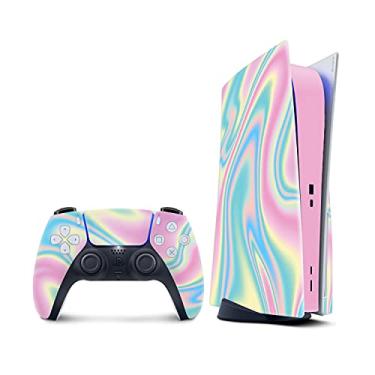 Imagem de PS5 Opal Iridescent Skin for PlayStation 5 Console and 2 Controllers, Lightning skin Vinyl 3M Decal Stickers Full wrap Cover (Disk Edition)
