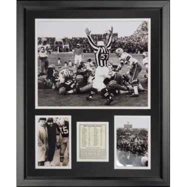 Imagem de Legends Never Die 1967 Green Bay Packers - Ice Bowl BW - Colagem de fotos emoldurada, 40,6 x 50,8 cm