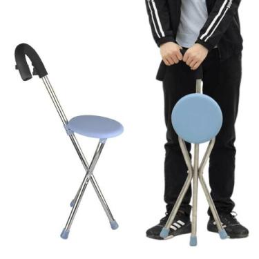 Imagem de Banco Bengala Cadeira Banqueta 2 Em 1 Ortopedico Assento - Tatudeboa