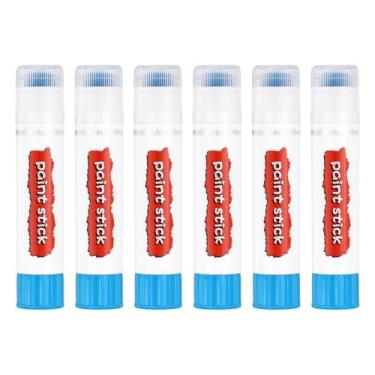 Imagem de PATIKIL Pastéis a óleo para artistas, 6 peças de giz de cera pastel bastões de tinta sólida materiais de arte para misturar e suavizar artistas iniciantes, azul celeste (16 x 80 mm)