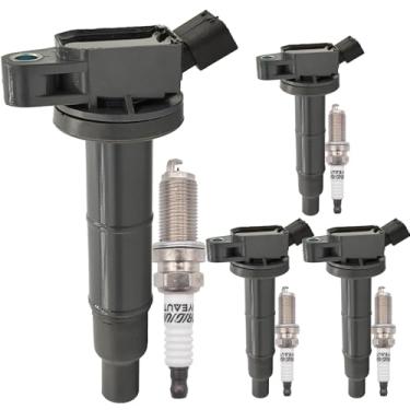 Imagem de OYEAUTO Pacote de Bobina de Ignição com Vela de Ignição Iridium Uf333 C1330-4 Compatível com Toyota Lexus Scion Camry Corolla Rav4 Solara Matrix Highlander Hs250H Tc 2.0L 2.4L L4