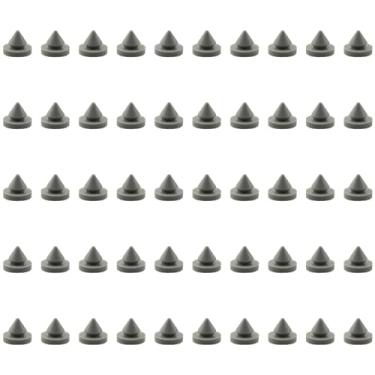 Imagem de RLECS 50 peças 12,8 mm diâmetro externo vedação plugue de borracha cinza dobradiça porta de saída silenciador porta silenciador buffer para porta de metal e madeira