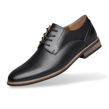 Imagem de SILENTCARE Sapato social masculino Oxford formal confortável clássico com cadarço, Preto - 02, 46