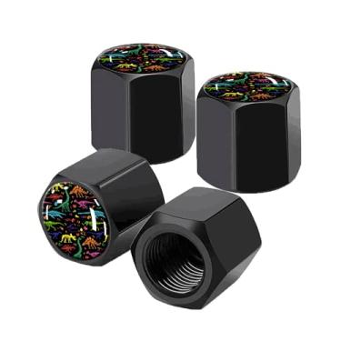 Imagem de Pacote com 4 tampas de haste de válvula de pneu, tampas de haste de roda de carro, tampas de válvula de ar de alumínio, ajuste universal para carros, SUVs, caminhões, bicicletas e motocicletas