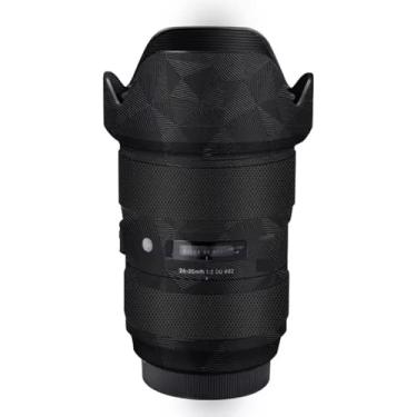 Imagem de Adesivo de lente de câmera antiarranhões para Sigma Art 24-35 mm F2 DG Apto para Canon EF Mount Camera Coat Wrap Película Protetora Corpo Protetor Decalques Custo 1:2 24-35 2 (Triângulo Preto)