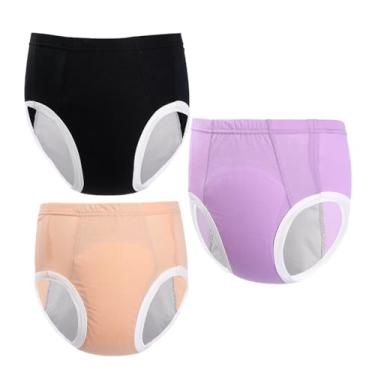 Imagem de LAROTSUBA Calça unissex para incontinência para adultos, à prova d'água, capa de fralda de tecido para adultos, roupa íntima para incontinência adequada para pessoas acamadas, idosos e incontinentes