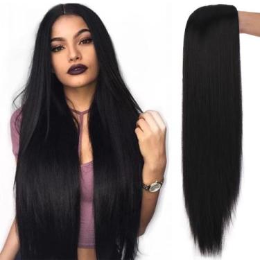 Imagem de Peruca Longa 70cm Resistente Ao Calor Lisa Cosplay várias cores - Gm h