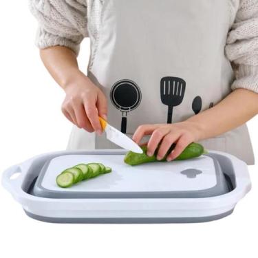 Imagem de Kit 3 Em 1 Tábua Escorredor Silicone Retrátil Corte Bacia Viagem - tim