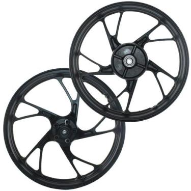 Imagem de Par de rodas de alumínio liga leve freio a disco CG150 CG160 Fan Titan