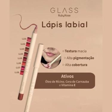 Imagem de Lápis labial glass - ruby rose, LL08