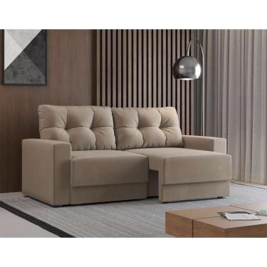 Imagem de Sofá 2 Lugares Retrátil Lubeck Suede Bege 140 cm