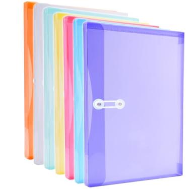 Imagem de Envelopes de plástico de tamanho legal com fecho de amarrar, expansão de 3,5 cm, envelope de poliéster transparente, pasta de arquivos, organizador de documentos para papel de tamanho legal, pastas de