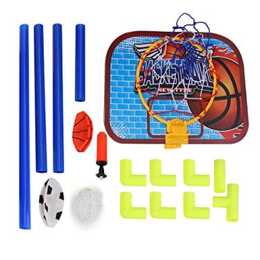 Imagem de Conjuntos de Playground Para Quintais, Mini Mini Basquete de Basquete de Basquete de Bastagem Bolas de Futebol Bolas Bolas de Bola de Basquete Catcher Com Montagem da Backboard