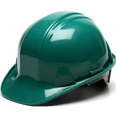Imagem de (6 Point Ratchet Suspension, Green) - Pyramex Safety Hard Hats Standard Shell 6 Pt Ratchet Suspension
