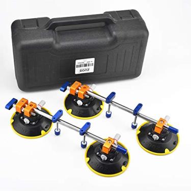 Imagem de ZUOS — Conjunto de costura de 90 graus com ventosa de 20 cm para junção de costura e nivelamento/bancada profissional, granito, 6" Seam Setter (2 Pcs)