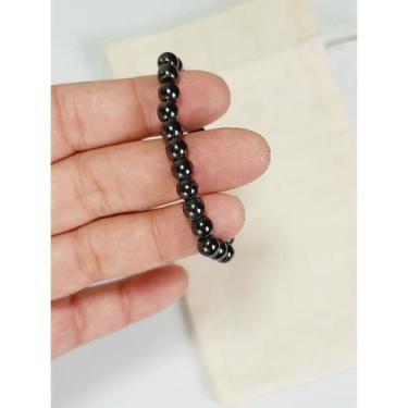 Imagem de Pulseira de pedra natural Hematita 6mm Infantil 13 cm - Paz Interior S